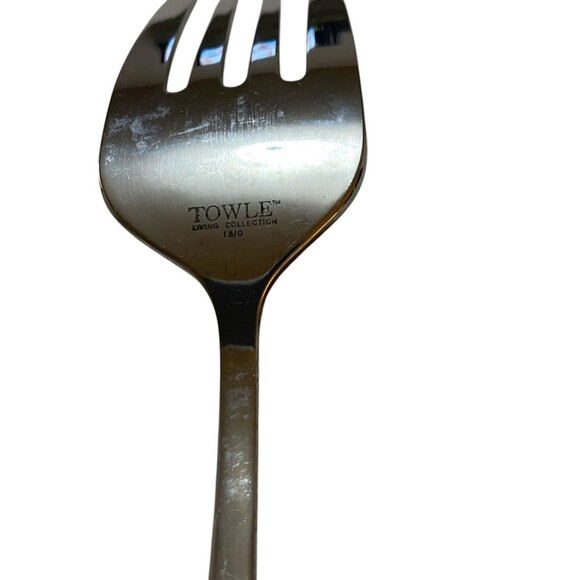 Towle Satin Petal Meat Fork Serving Piece Stainless - Picture 3 of 3